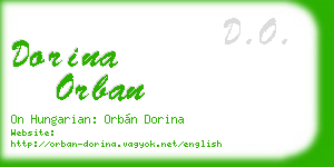 dorina orban business card
