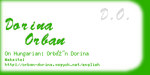 dorina orban business card